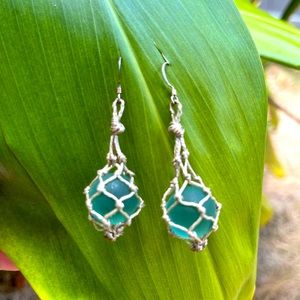 Nautical sea blue earrings!